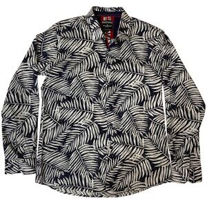 Barabas Shirt Mens Large‎ Long Sleeve Button Down Tropical Leaf Print